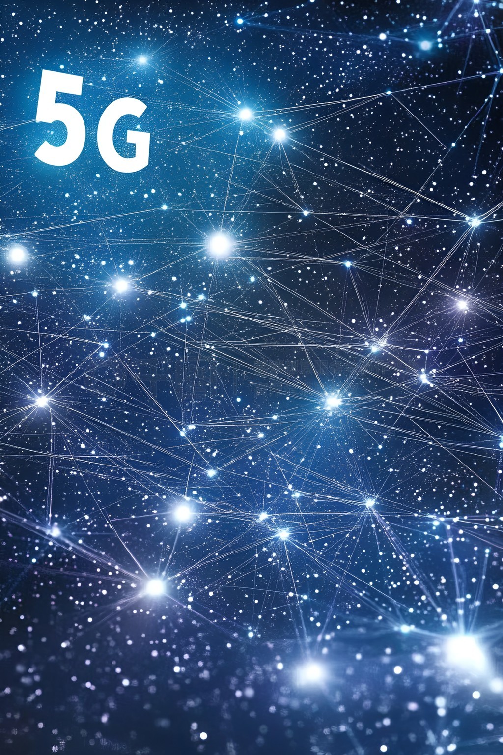 科技科技感未来感5G网络连接星空背景插画